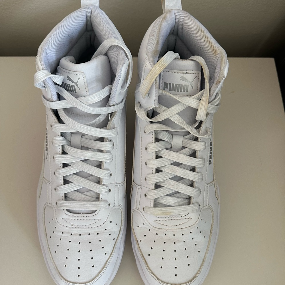 Puma Men's White High-Top Sneakers